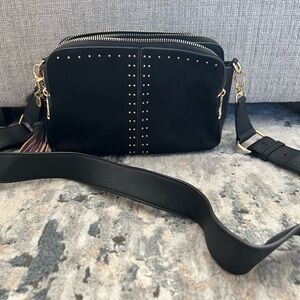Celine Dion Black Studded Crossbody Bag